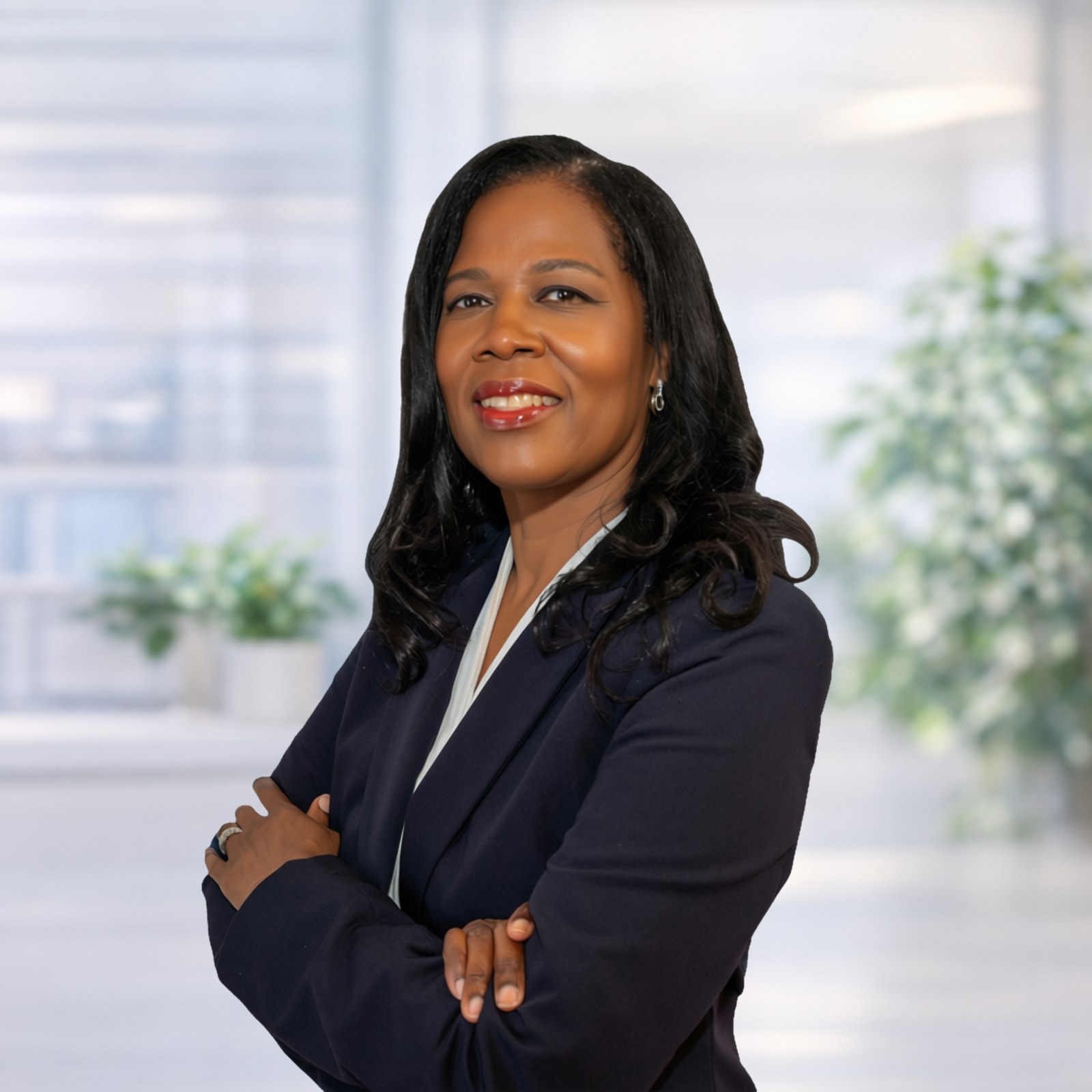 Gia Stokes, MBA, Founder of Stokes Financial Partners, standing with arms crossed